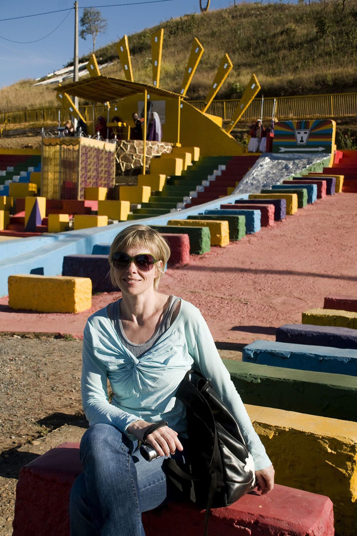 Kelly Hayes at the Valley of the Dawn spiritual site in Brazil